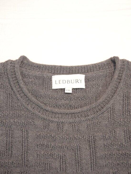 LEDBURY Other - Ledbury Extra Fine Merino Gray Knit Sweater XXL Made in Italy -- See sizing note